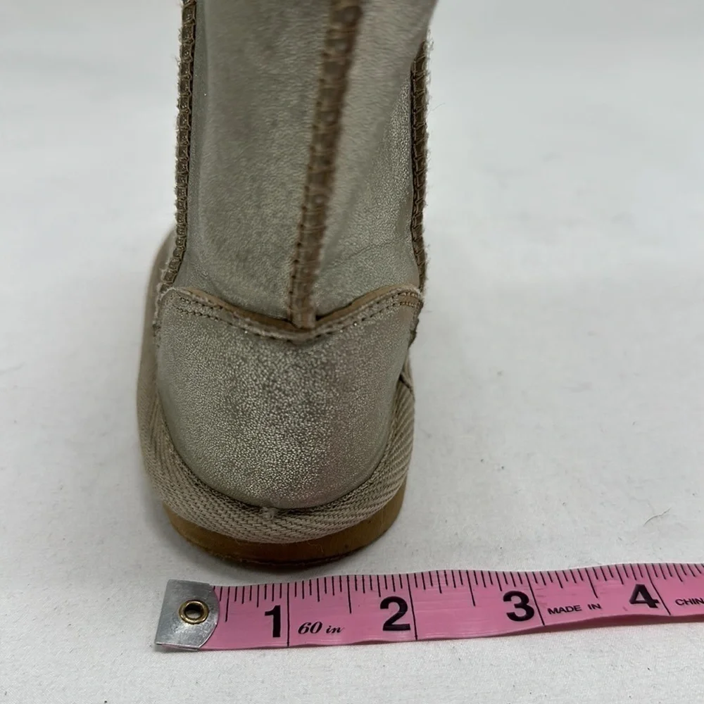 Childrens Toddler Kids Metallic Gold Boots Size 5